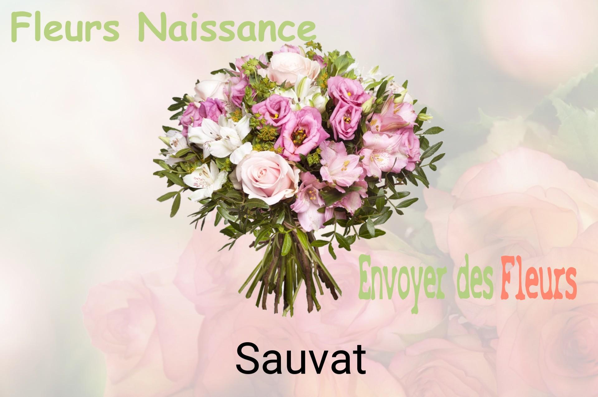 Bouquet de fleurs de naissance livré à Sauvat